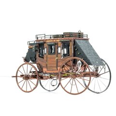 Metalinė dėlionė - konstruktorius Metal Earth Wild West Stagecoach 3D цена и информация | Конструкторы и кубики | pigu.lt