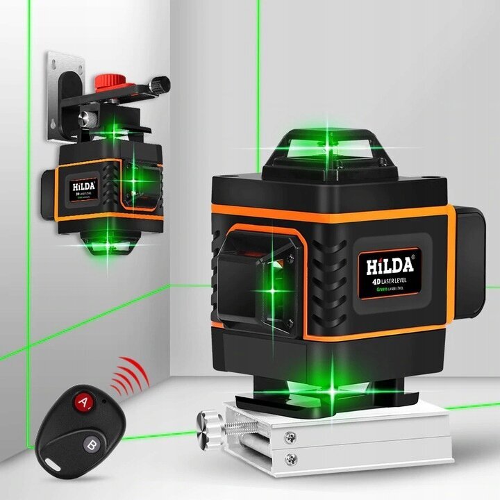 Kryžminis savaime išsilyginantis lazeris Hilda 4DL цена и информация | Mechaniniai įrankiai | pigu.lt