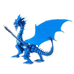 Metalinė dėlionė - konstruktorius Metal Earth Premium Series Blue Dragon 3D цена и информация | Конструкторы и кубики | pigu.lt