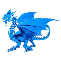 Metalinė dėlionė - konstruktorius Metal Earth Premium Series Blue Dragon 3D цена и информация | Конструкторы и кубики | pigu.lt