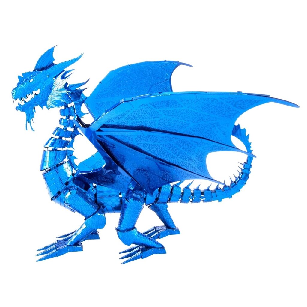 Metalinė dėlionė - konstruktorius Metal Earth Premium Series Blue Dragon 3D kaina ir informacija | Konstruktoriai ir kaladėlės | pigu.lt