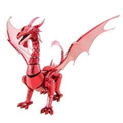 Metalinė dėlionė - konstruktorius Metal Earth Premium Series Red Dragon 3D kaina ir informacija | Konstruktoriai ir kaladėlės | pigu.lt