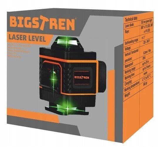 Kryžminis lazeris Bigstren 18763 25m цена и информация | Mechaniniai įrankiai | pigu.lt