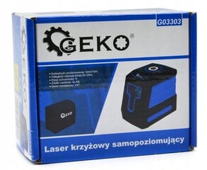 Skersinės linijos lazeris Geko G03303 25m kaina ir informacija | Mechaniniai įrankiai | pigu.lt