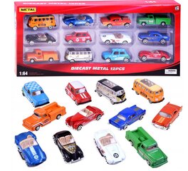 Žaislinių automobilių rinkinys, 12vnt. kaina ir informacija | Žaislai berniukams | pigu.lt