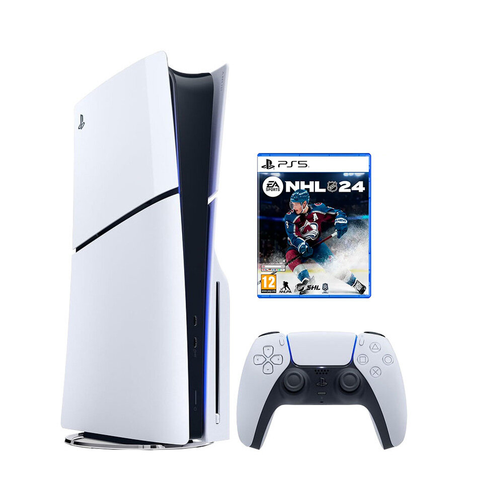 PlayStation 5 Slim Blu-Ray + NHL 24 PS5 kaina ir informacija | Žaidimų konsolės | pigu.lt