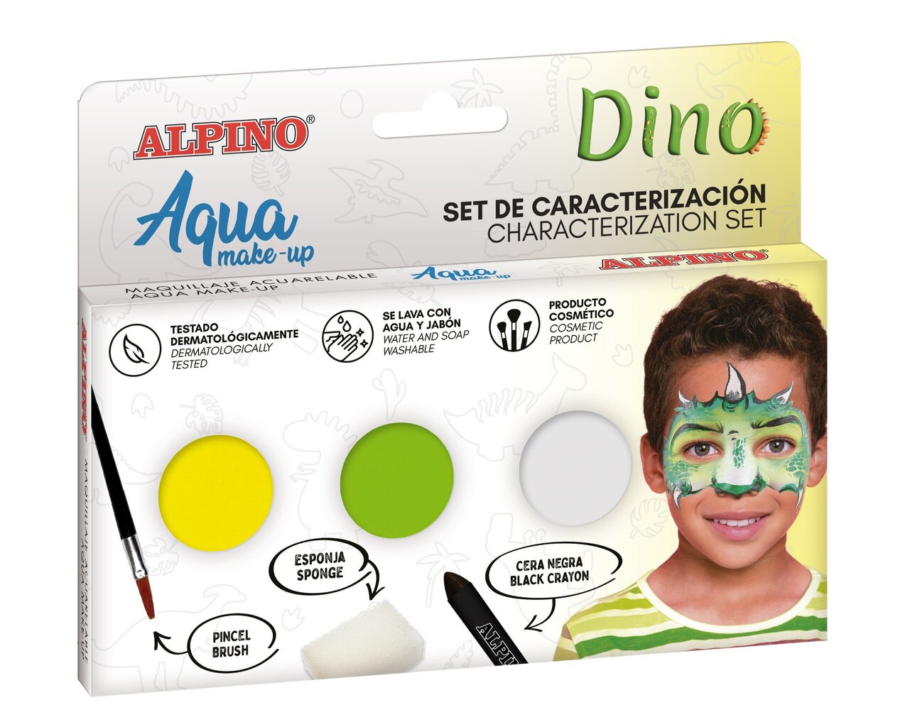 Makiažo rinkinys Alipino Dino Aqua make-up 3sp, 1 vnt kaina ir informacija | Kosmetika vaikams ir mamoms | pigu.lt
