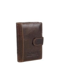 Мужской кожаный кошелек, тёмно-коричневый цена и информация | Мужские кошельки | pigu.lt