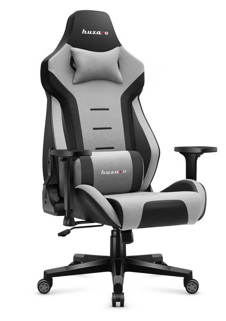 Žaidimų kėdė Huzaro Force 7.6, pilka/juoda kaina ir informacija | Biuro kėdės | pigu.lt