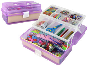 Kūrybinis rinkinys lagamine, violetinis kaina ir informacija | Lavinamieji žaislai | pigu.lt