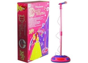 Vaikiško mikrofono ir stovo rinkinys, rožinis kaina ir informacija | Lavinamieji žaislai | pigu.lt