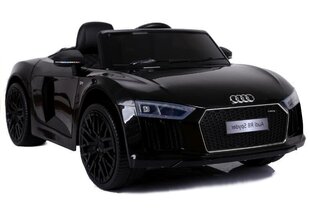 Vienvietis elektromobilis Audi R8 vaikams, juodas kaina ir informacija | Elektromobiliai vaikams | pigu.lt