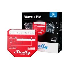 Интеллектуальное реле Shelly Qubino Wave 1PM с 1-местным измерителем мощности и протоколом Z-Wave цена и информация | Датчики | pigu.lt