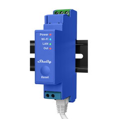 Shelly PRO 1 WiFi + Ethernet 1-клавишный интеллектуальный релейный переключатель с поддержкой DIN-рейки цена и информация | Выключатели, розетки | pigu.lt