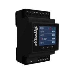 Shelly PRO 4PM WiFi + Ethernet 4-клавишный интеллектуальный релейный переключатель с измерителем мощности цена и информация | Выключатели, розетки | pigu.lt