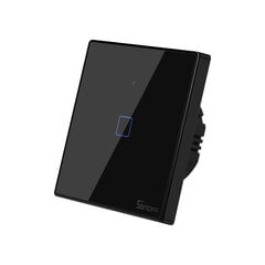 Sonoff TX T3 EU 3C 3-канальный умный настенный сенсорный выключатель света с Wi-Fi и RF (черный) цена и информация | Выключатели, розетки | pigu.lt