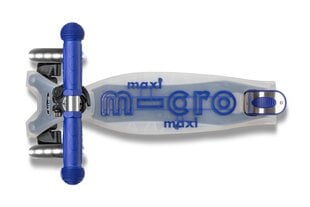 Triratis paspirtukas Micro Maxi Deluxe Flux LED, mėlynas kaina ir informacija | Paspirtukai | pigu.lt