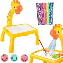 Vaikiškas piešimo projektorius, geltona žirafa цена и информация | Развивающие игрушки | pigu.lt