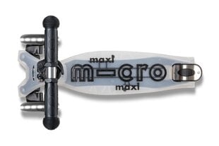 Triratis paspirtukas Micro Maxi Deluxe Flux LED, juodas kaina ir informacija | Paspirtukai | pigu.lt