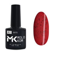 Gelinis nagų lakas Molokom Dots 02, 7,5 ml kaina ir informacija | Nagų lakai, stiprintojai | pigu.lt