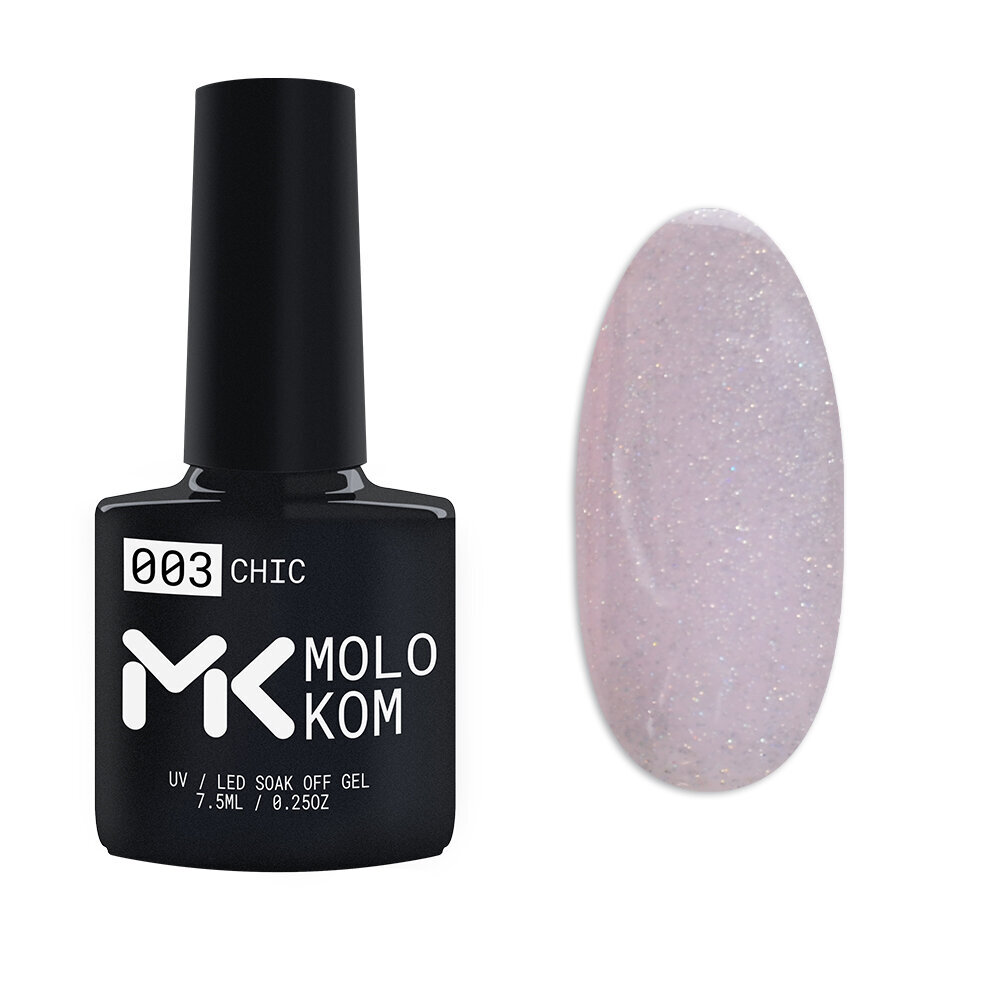 Gelinis nagų lakas Molokom Chic 003, 7,5 ml kaina ir informacija | Nagų lakai, stiprintojai | pigu.lt