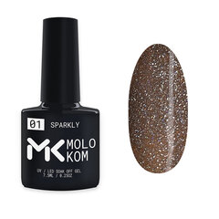 Гель-лак Molokom Sparkly 1, 7,5мл цена и информация | Лаки, укрепители для ногтей | pigu.lt