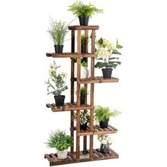 Многоуровневая деревянная полка для цветов и растений цена и информация | Подставки для цветов, держатели для вазонов | pigu.lt
