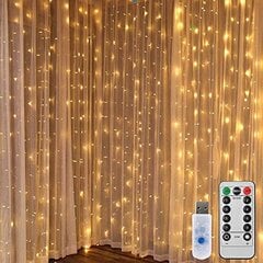 Kalėdinė girlianda užuolaida 300 LED, 3x3m kaina ir informacija | Girliandos | pigu.lt