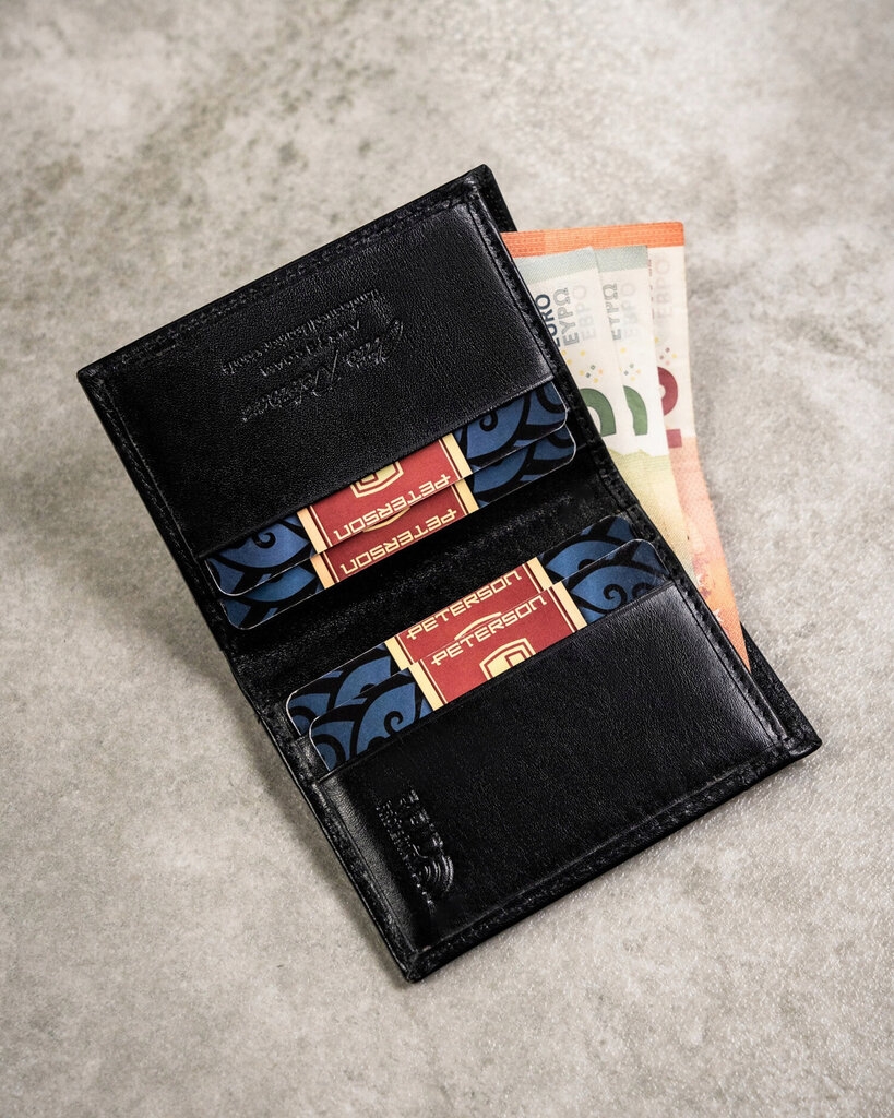Rinkinys vyrams Peterson, juodas kaina ir informacija | Vyriškos piniginės, kortelių dėklai | pigu.lt