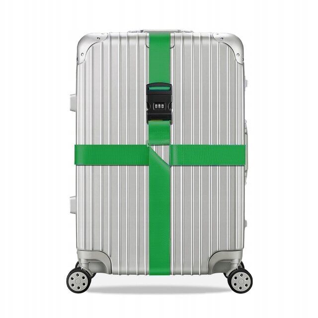 Apsauginis diržas kelioniniam lagaminui, žalias цена и информация | Lagaminai, kelioniniai krepšiai | pigu.lt