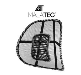 Эргономичная спинка кресла для спины с массажером Malatec 012, серый цена и информация | Другие принадлежности для мебели | pigu.lt