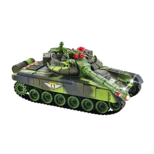 RC žaislinis tankas, žalias kaina ir informacija | Žaislai berniukams | pigu.lt