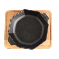 "BRIZOLL" сковорода чугунная порционная восьмиугольная с подставкой 0,8х18х2,5 см "HoReCa" цена и информация | Cковородки | pigu.lt