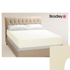 Bradley Trikotažinė paklodė su guma, 180 x 200 cm, vanilė, 2 vnt kaina ir informacija | Paklodės | pigu.lt