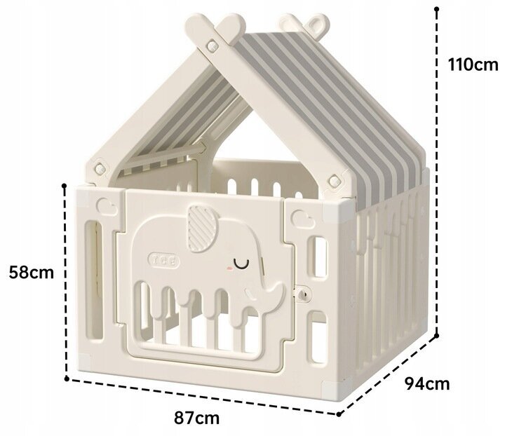 Vaikiškas namelis Sklepk4, baltas kaina ir informacija | Vaikų žaidimų nameliai | pigu.lt