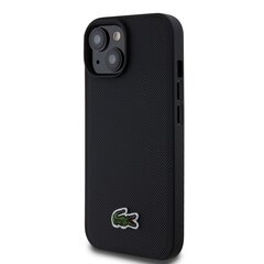 Lacoste Iconic Petit Pique Woven Logo MagSafe Case for iPhone 15 Black цена и информация | Чехлы для телефонов | pigu.lt