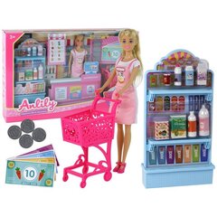 Lėlė Lean Toys Anlily su parduotuvės priedais kaina ir informacija | Žaislai mergaitėms | pigu.lt
