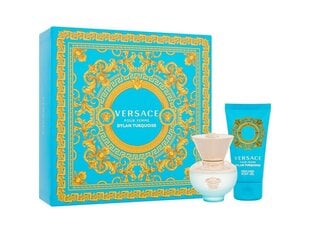 Rinkinys Versace Pour Femme Dylan Turquoise moterims: tualetinis vanduo EDT, 30 ml + kūno želė, 50 ml kaina ir informacija | Kvepalai moterims | pigu.lt