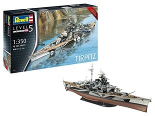 Surenkamas modelis German Battleship Tirpitz Revell, 05096 цена и информация | Конструкторы и кубики | pigu.lt