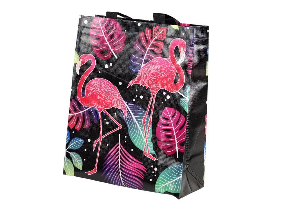 Dovanų maišelis Flamingai, juodas цена и информация | Dovanų pakavimo priemonės | pigu.lt