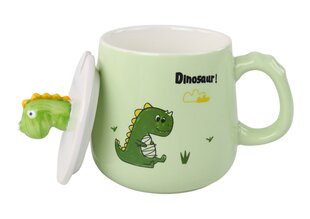 Керамическая чашка с динозавром, зеленая цена и информация | Стаканы, фужеры, кувшины | pigu.lt