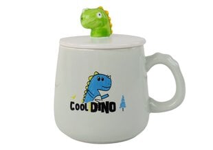 Keraminis puodelis su dinozauru, mėlynas kaina ir informacija | Taurės, puodeliai, ąsočiai | pigu.lt