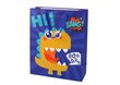 Dovanų maišelis Dinozauras, mėlynas цена и информация | Dovanų pakavimo priemonės | pigu.lt