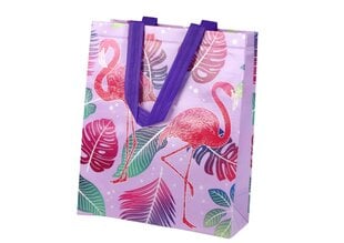 Dovanų maišelis Flamingai, violetinis kaina ir informacija | Dovanų pakavimo priemonės | pigu.lt