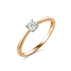 Auksinis žiedas moterims 0012836100158 kaina ir informacija | Žiedai | pigu.lt