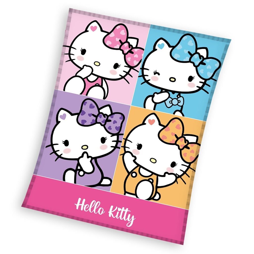 Vaikiškas pledas Hello Kitty, 130x170 cm kaina ir informacija | Lovatiesės ir pledai | pigu.lt