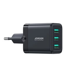 Joyroom JR-TCN02 3xUSB-A 12W 3.4A mains charger - black цена и информация | Зарядные устройства для телефонов | pigu.lt