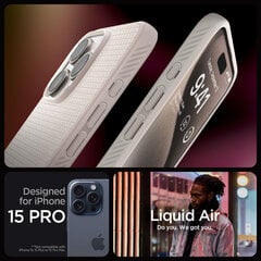 Case SPIGEN Liquid Air ACS07212 for Iphone 15 Pro Max - Natural Titanum цена и информация | Чехлы для телефонов | pigu.lt