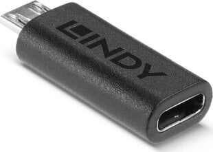 2m USB Type A to Lightning Cable, Black LINDY 31321 Apple цена и информация | Адаптеры, USB-разветвители | pigu.lt