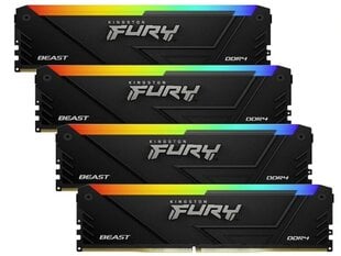 Kingston Fury Beast RGB (KF436C18BB2AK4/64) kaina ir informacija | Operatyvioji atmintis (RAM) | pigu.lt